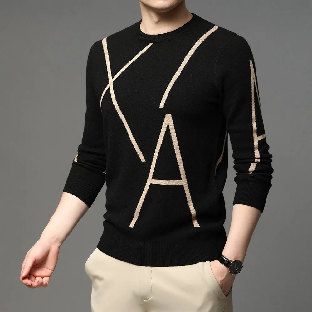 2022 New Fashion Brand Knit High End Designer Winter Wool Pullover