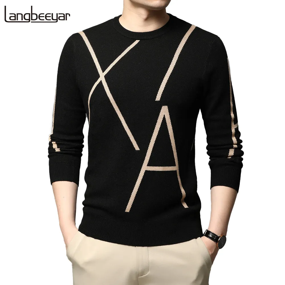 2022 New Fashion Brand Knit High End Designer Winter Wool Pullover