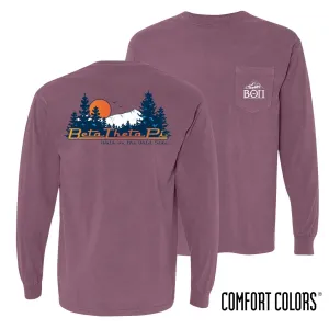 Beta Comfort Colors Berry Retro Wilderness Long Sleeve Pocket Tee