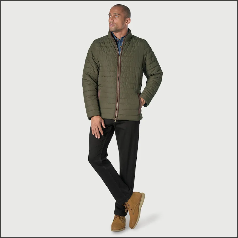 Brook Taverner Orlando Olive Quilted Puffer Jacket Casual --