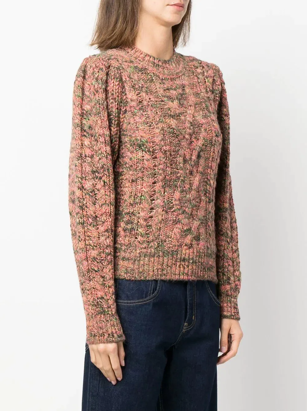 CABLE-KNIT SPECKLED JUMPER 999 MUL