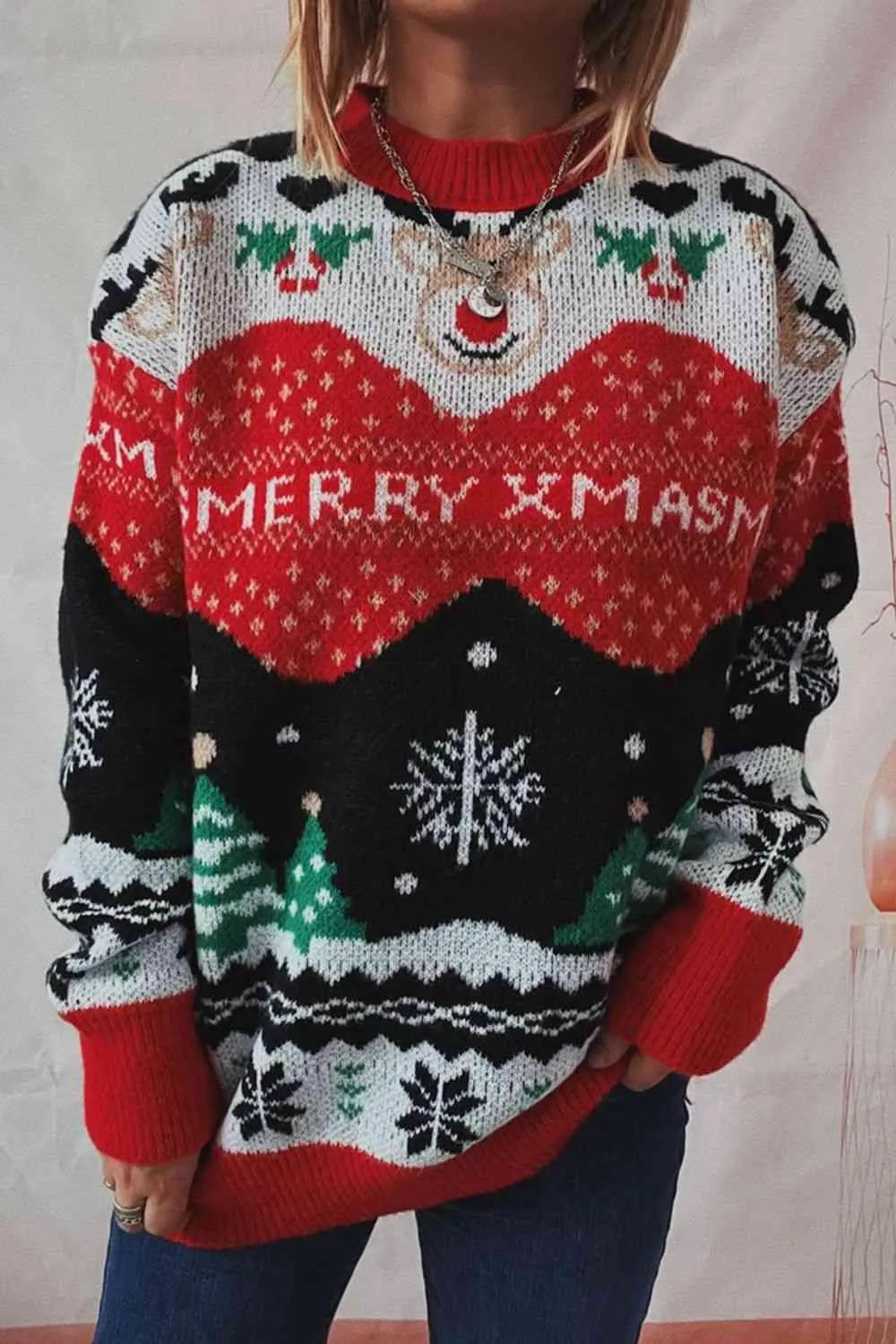 Cheerful Holiday Knit Pullover