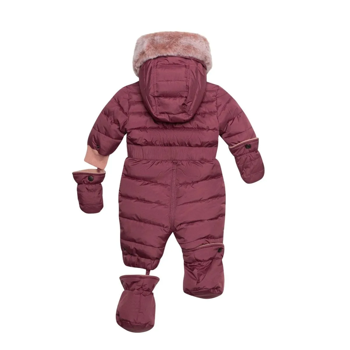 Deux Par Deux One-Piece Baby Snowsuit - Damson