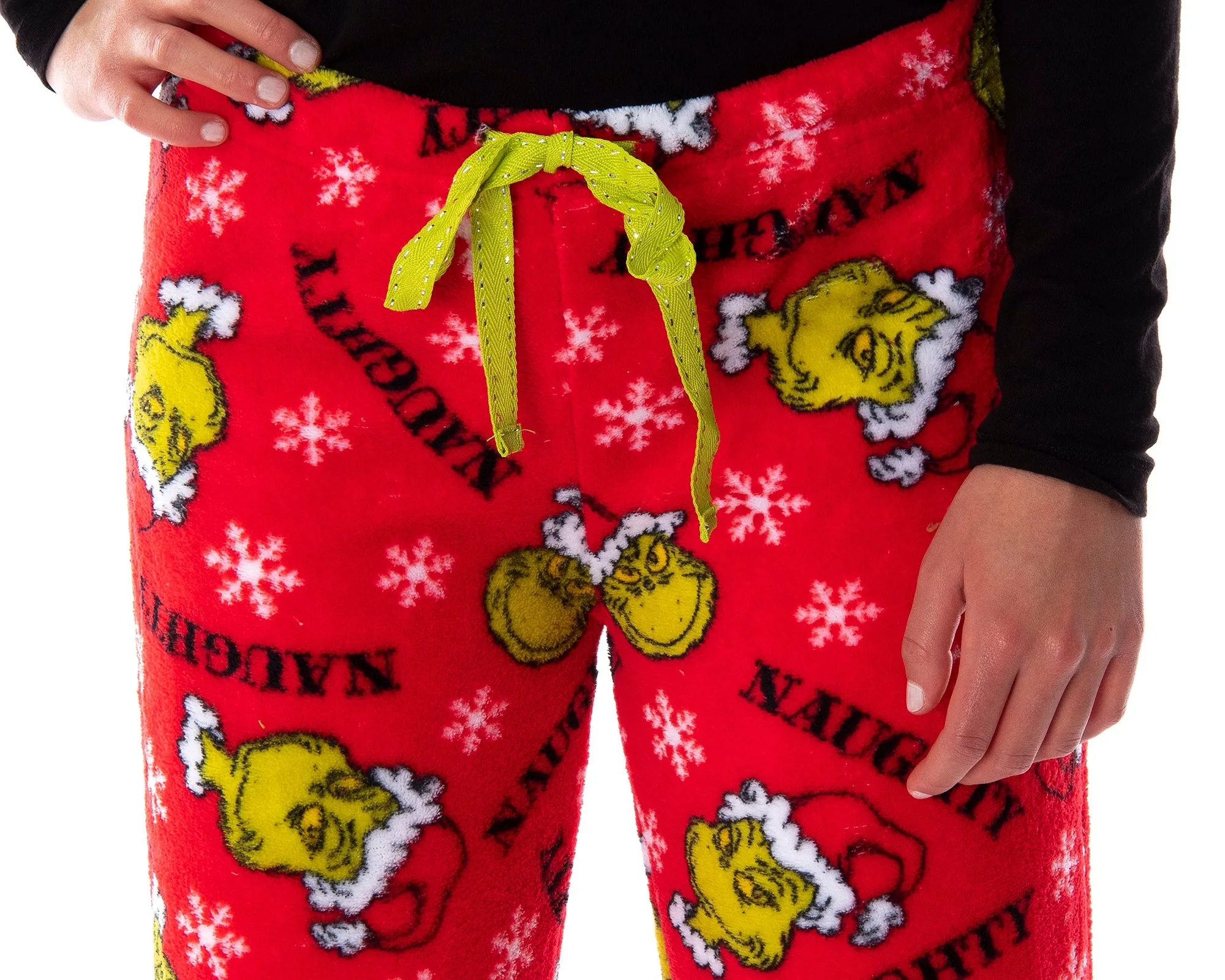 Dr. Seuss Juniors GRINCH Naughty Soft Touch Fleece Plush Pajama Pants