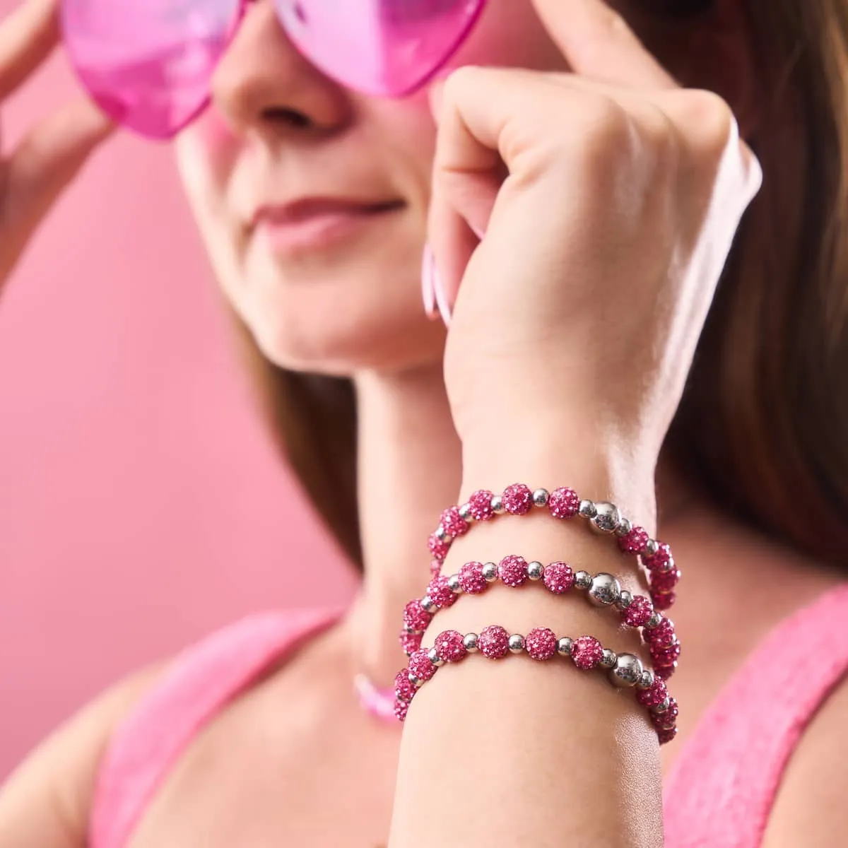 Flamingo Sparkle | Crystal Kikiballa Bracelet