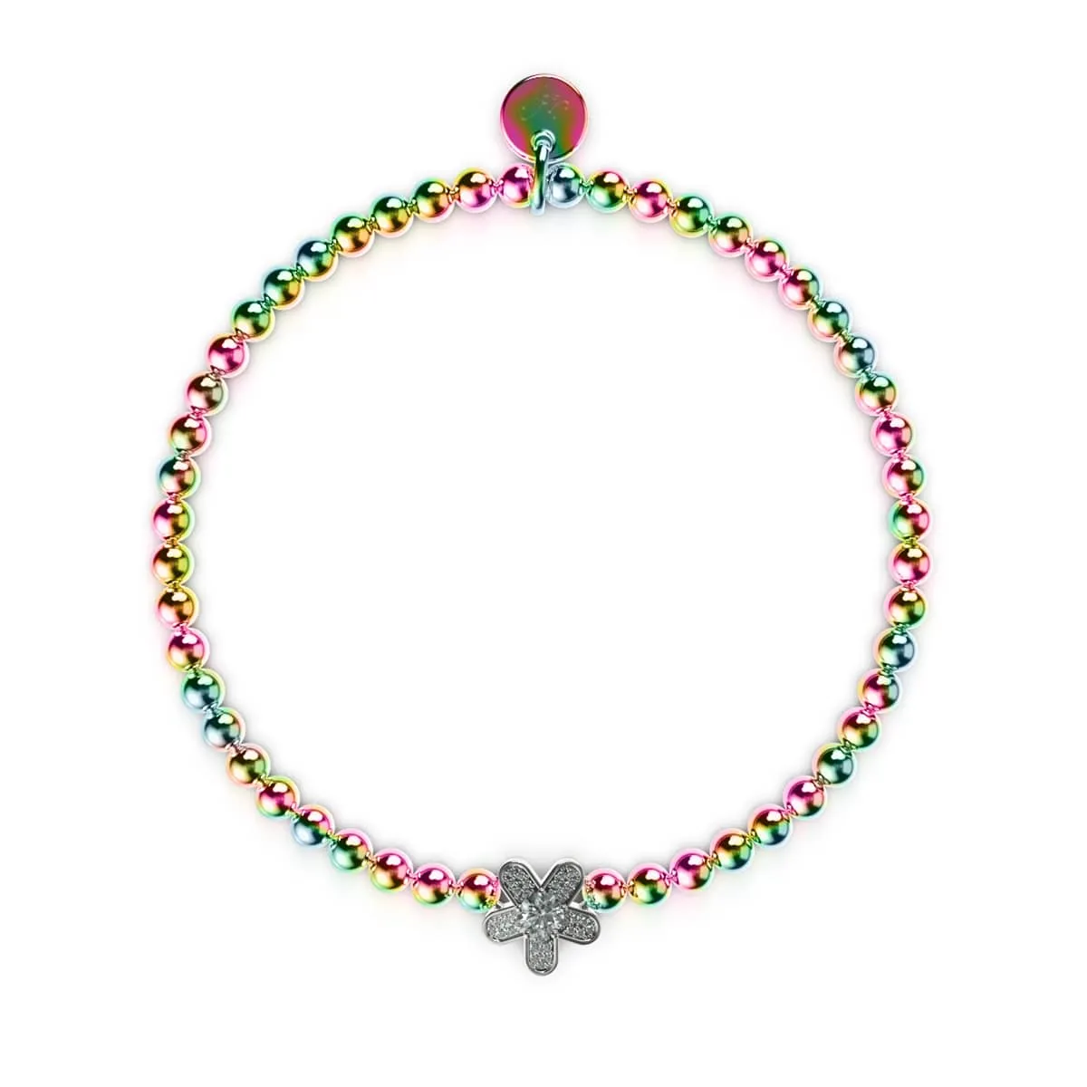 Flower Power | Unicorn Silver | Crystal Charm Bracelet