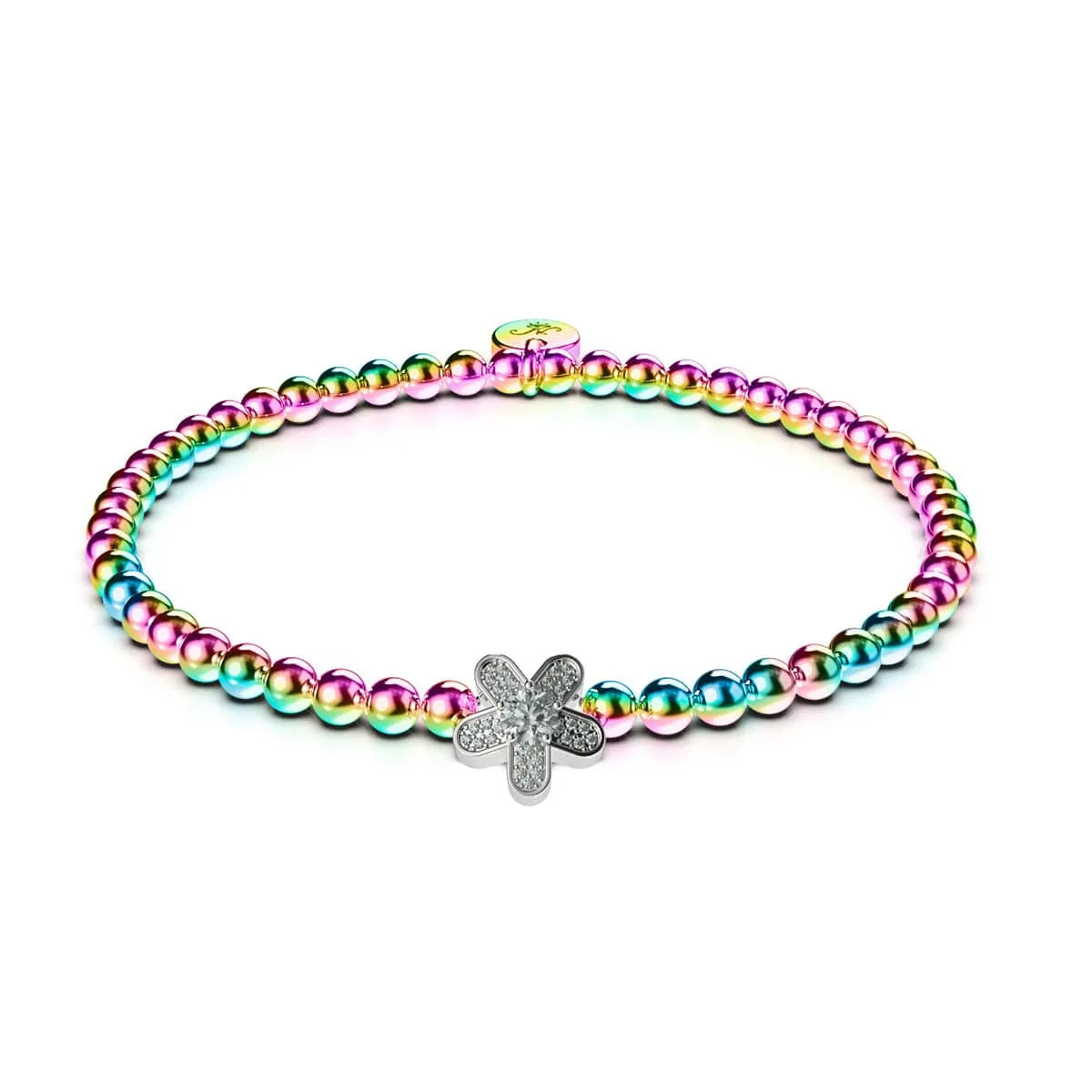 Flower Power | Unicorn Silver | Crystal Charm Bracelet