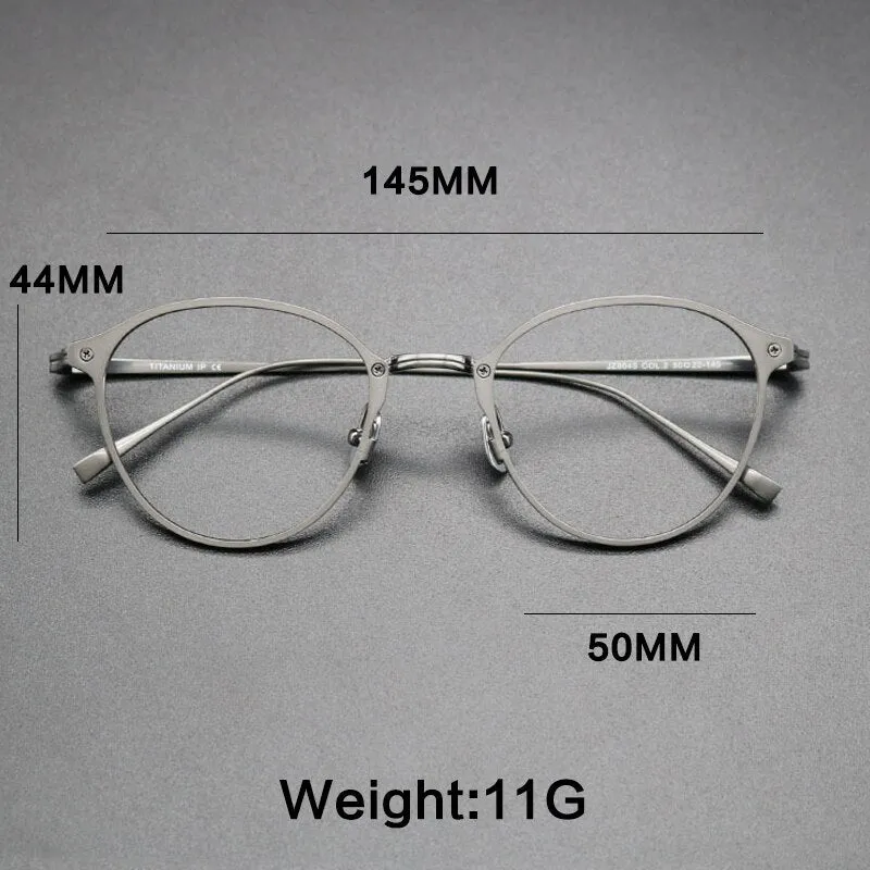 Gatenac Unisex Full Rim Square Titanium Frame Eyeglasses Gxyj574