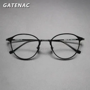 Gatenac Unisex Full Rim Square Titanium Frame Eyeglasses Gxyj574