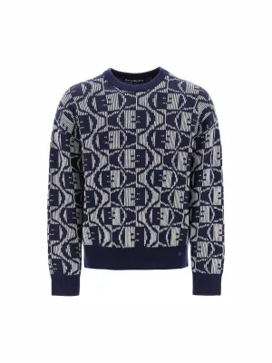 Jacquard Pattern Wool Sweater