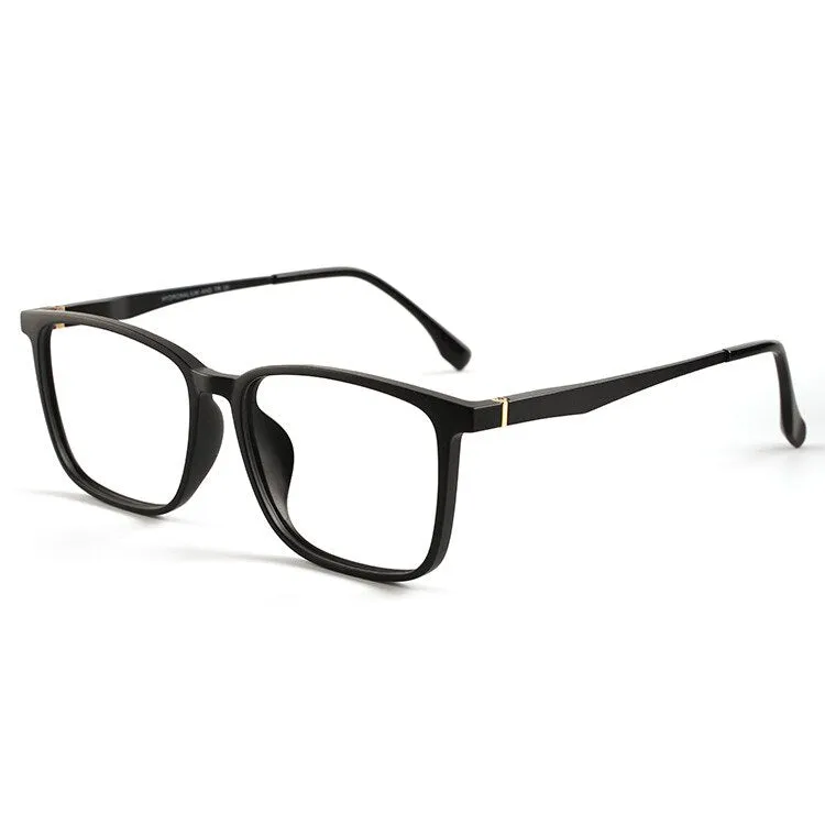 KatKani Unisex Full Rim Large Square Tr 90 Aluminum Eyeglasses