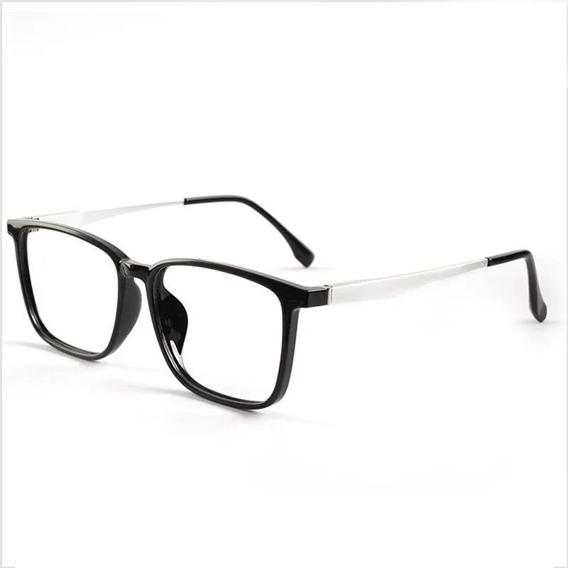 KatKani Unisex Full Rim Large Square Tr 90 Aluminum Eyeglasses