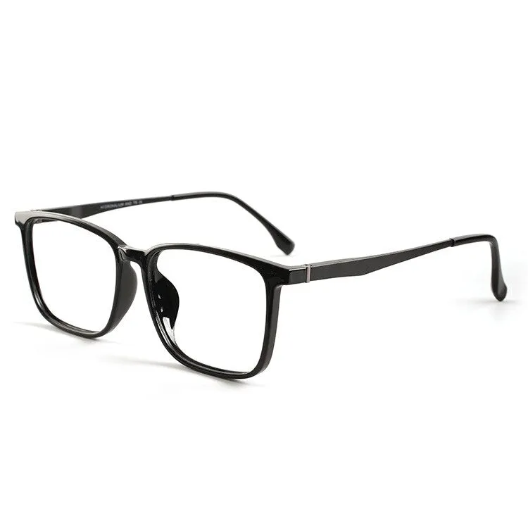 KatKani Unisex Full Rim Large Square Tr 90 Aluminum Eyeglasses