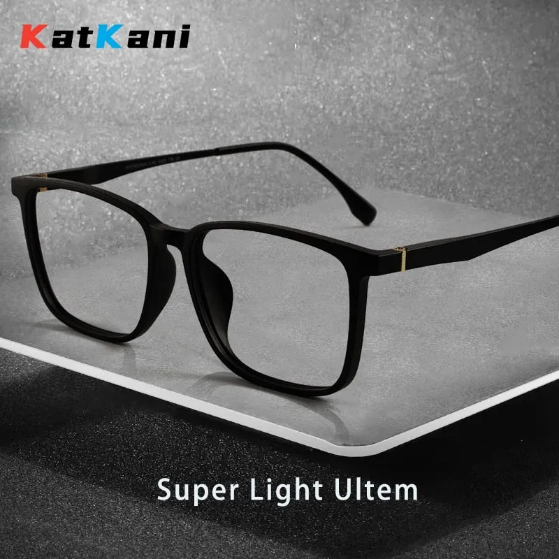 KatKani Unisex Full Rim Large Square Tr 90 Aluminum Eyeglasses