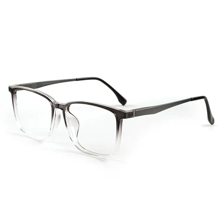 KatKani Unisex Full Rim Large Square Tr 90 Aluminum Eyeglasses