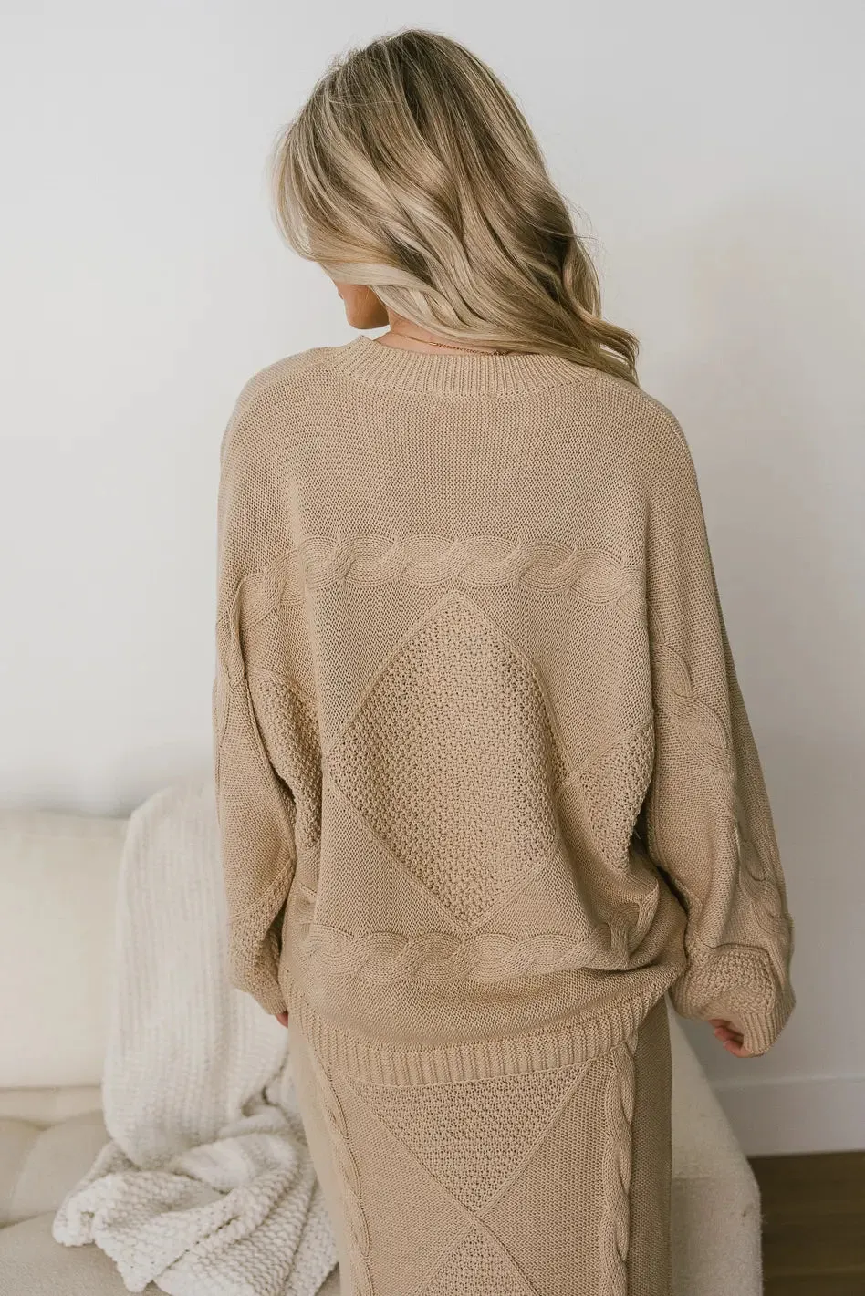 Lilly Cable Knit Sweater in Cream - FINAL SALE