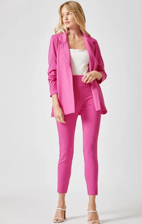 Magic 3/4 Sleeve Blazer - Hot Pink