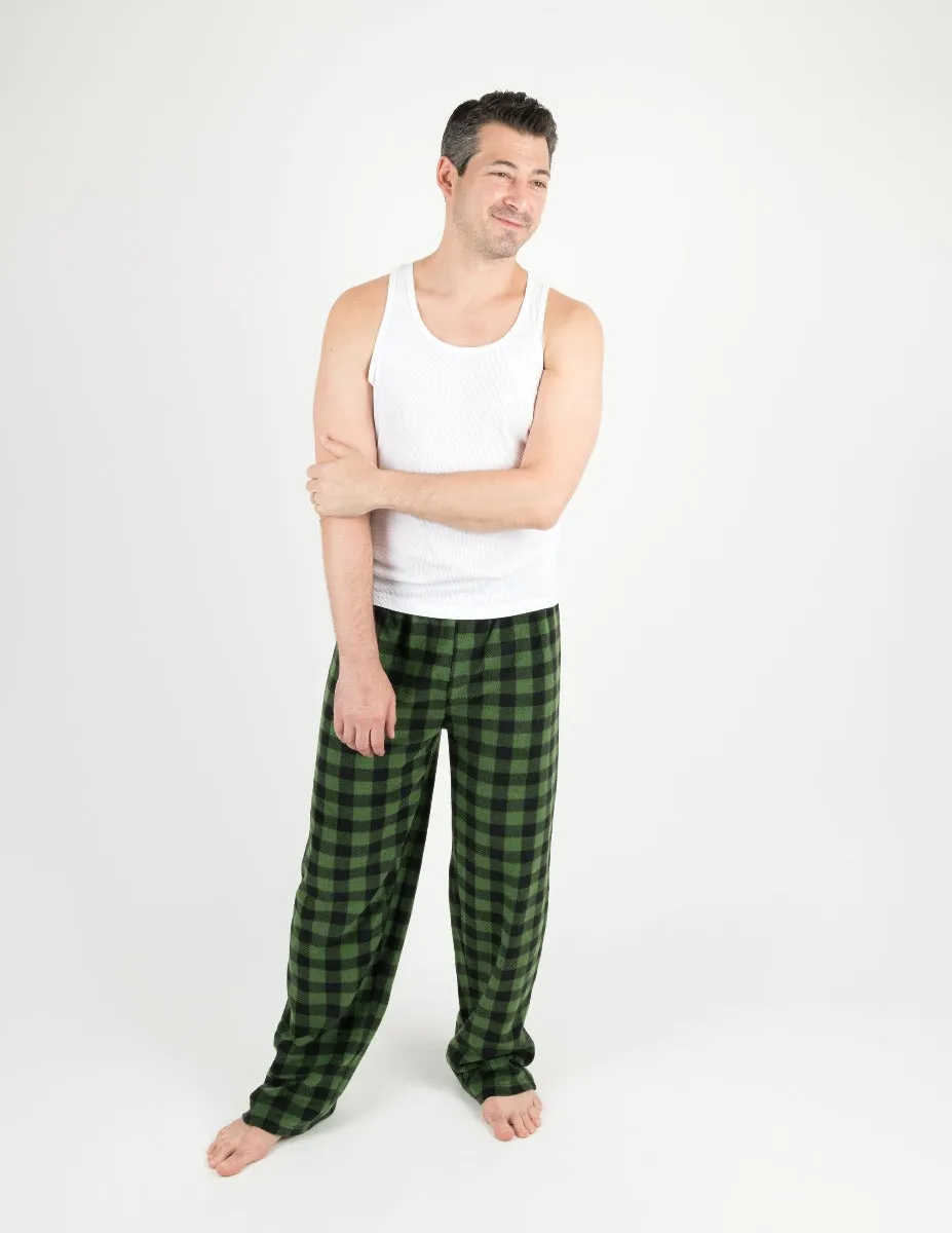 Men's Fleece Plaid Pants