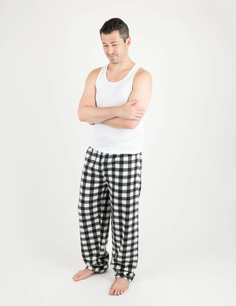 Men's Fleece Plaid Pants