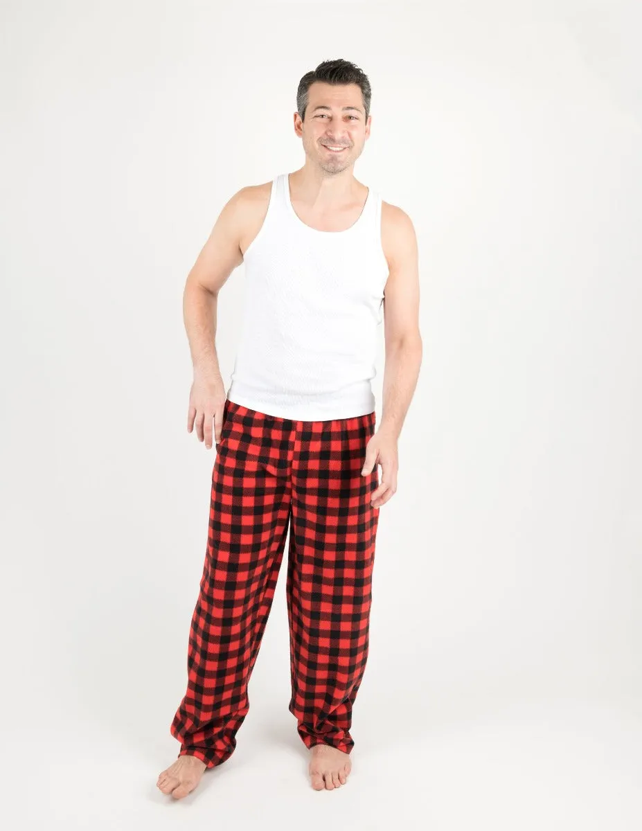 Men's Fleece Plaid Pants