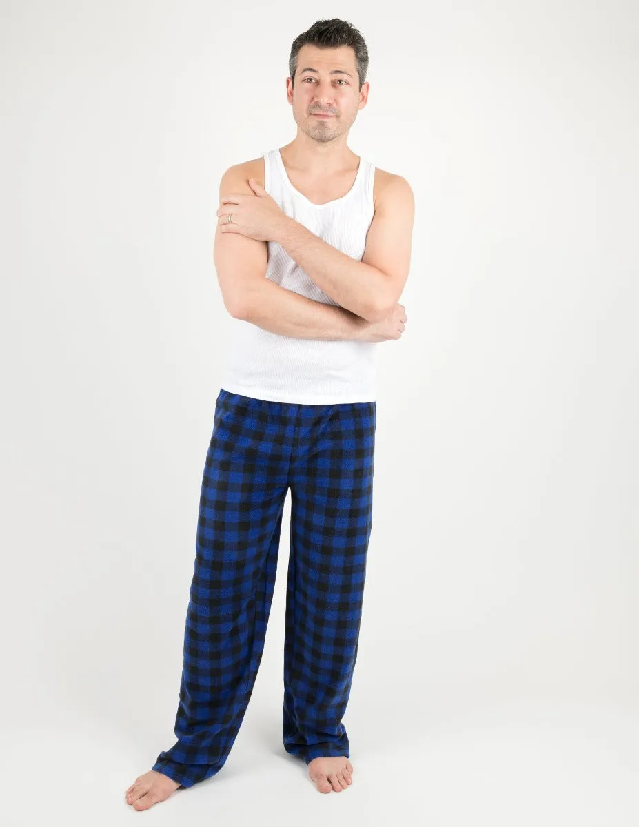 Men's Fleece Plaid Pants