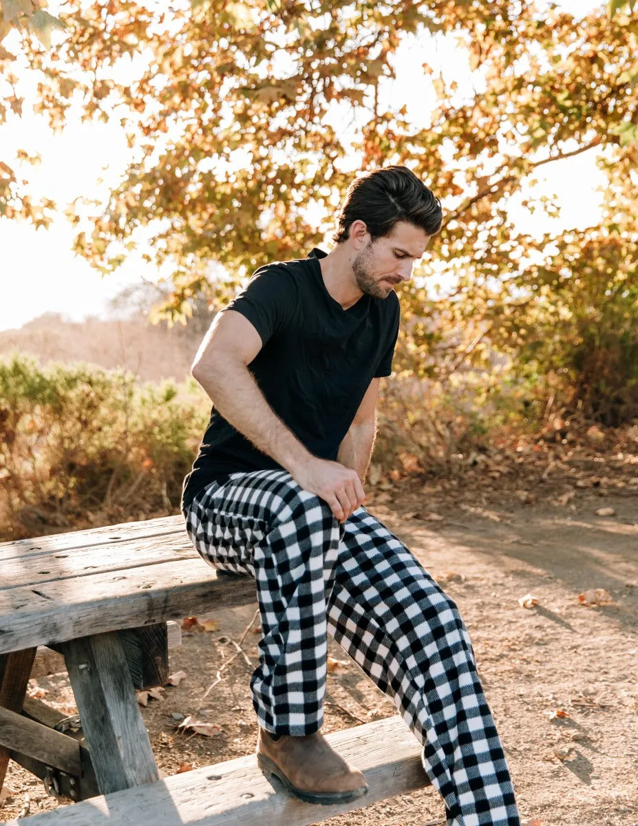 Men's Fleece Plaid Pants