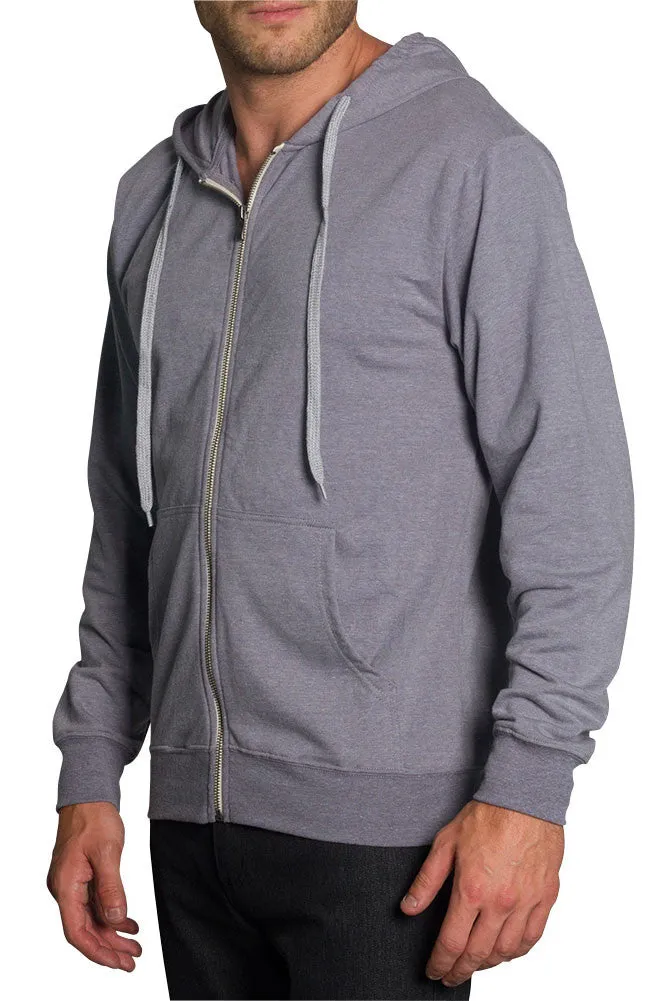 Men's French Terry Zip Down Hoodie