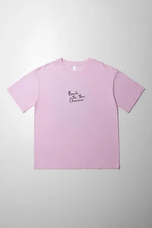 Oversized Short Sleeve T-Shirt Pink