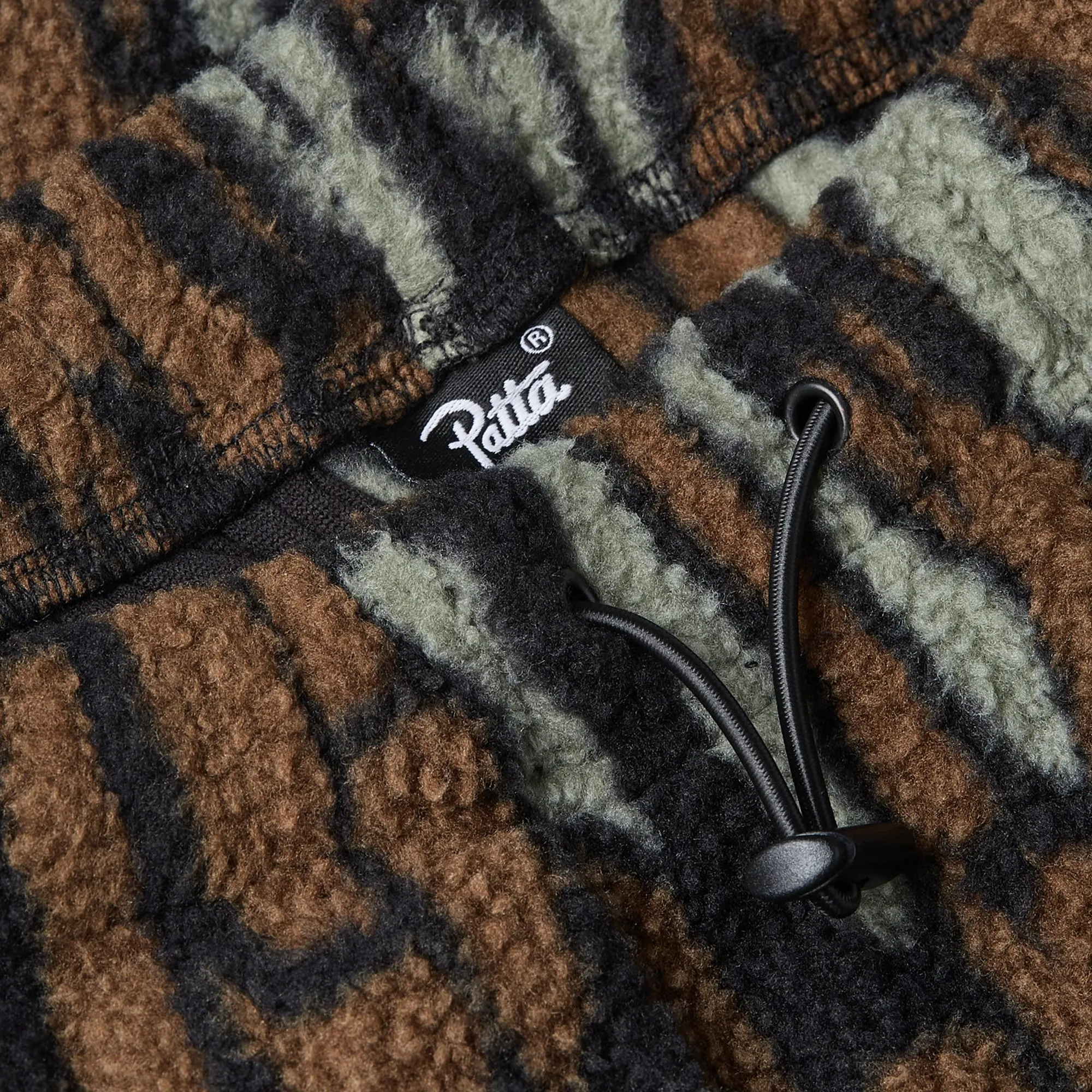 Patta Woodie Fleece Pants Slate Black