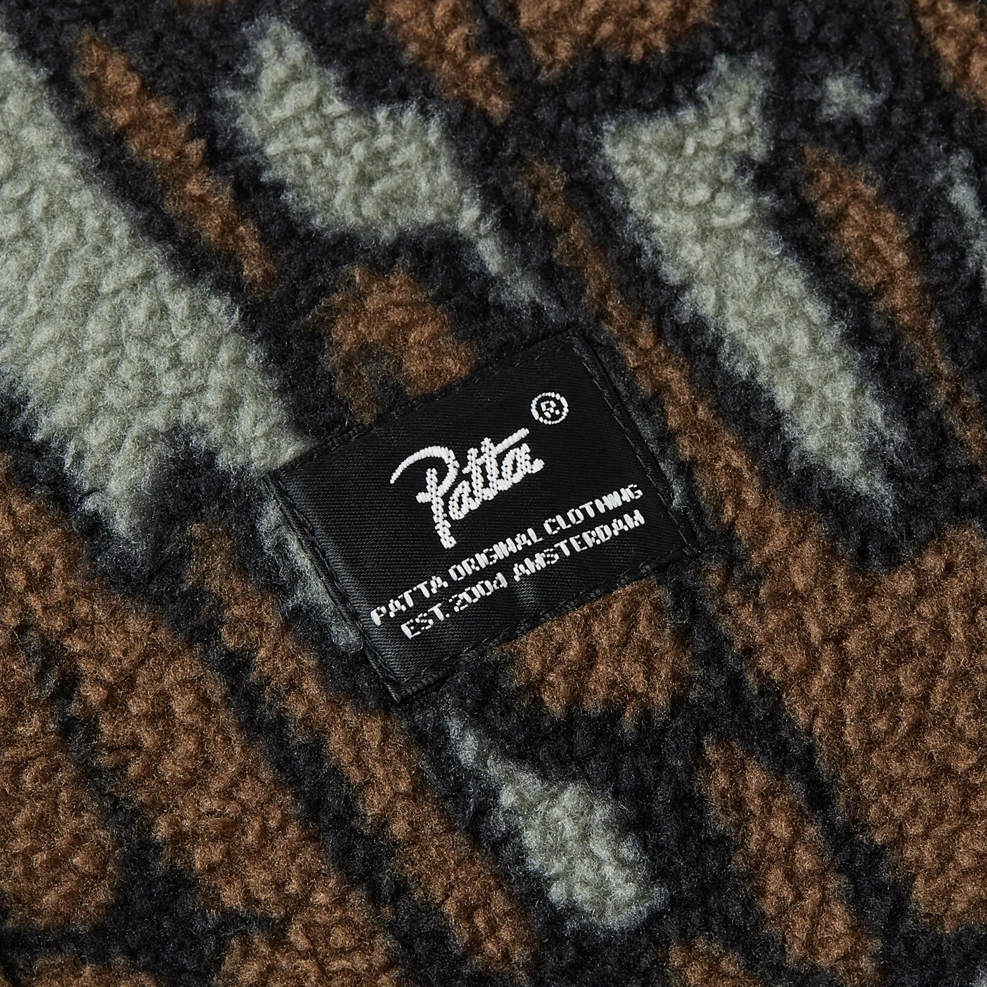 Patta Woodie Fleece Pants Slate Black