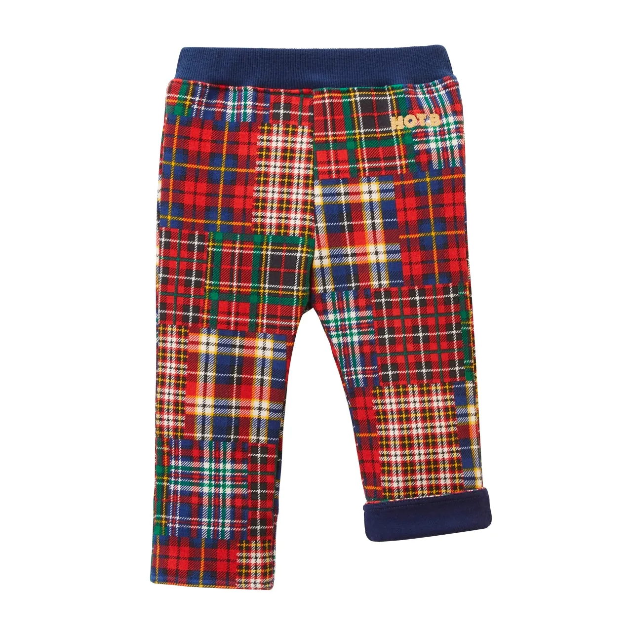 Plush Patchwork Plaid Pants