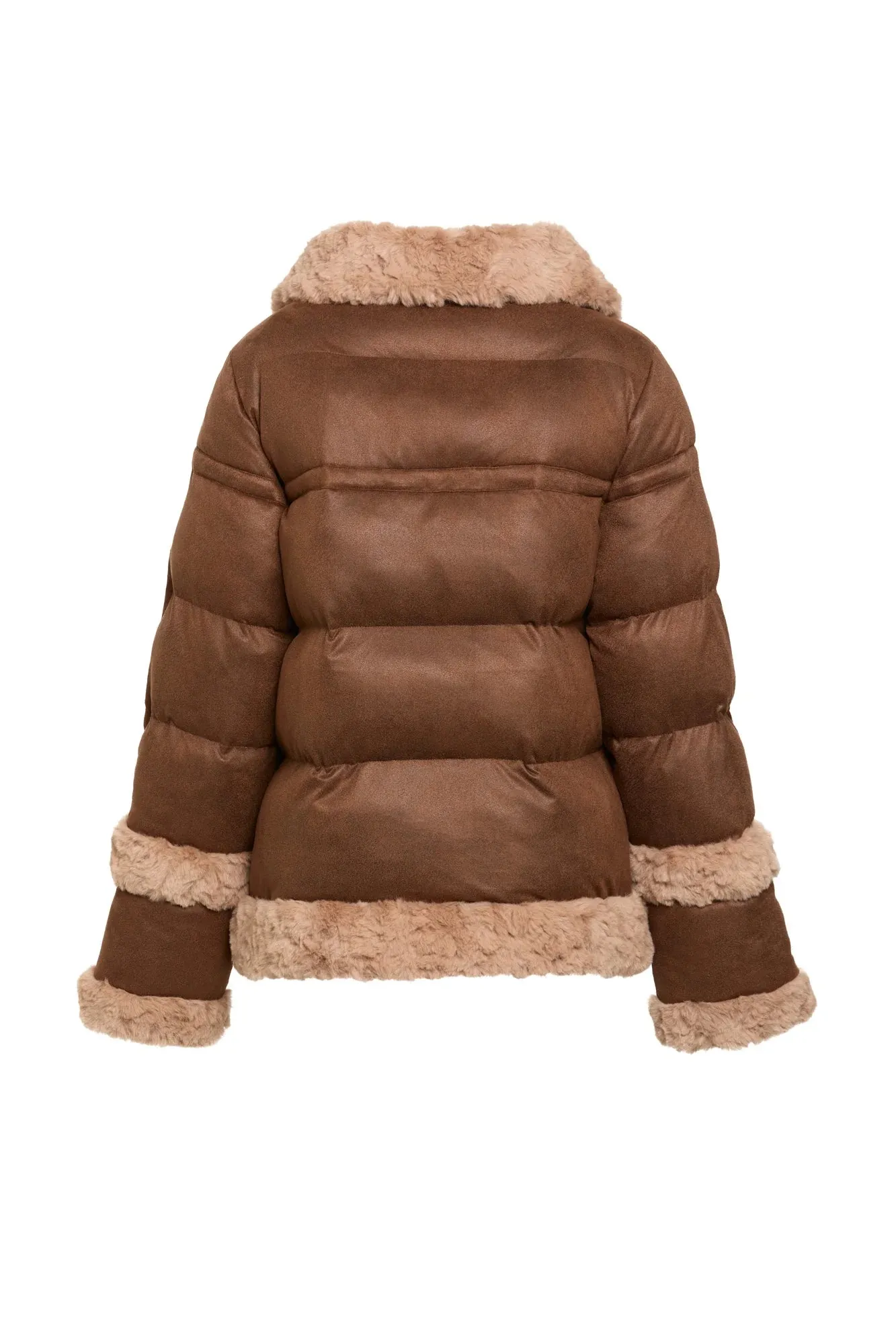 Ripple Puffer Jacket | Truffle Brown