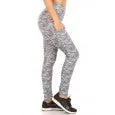 Solid Fleece Lined Sports Leggings With Side Pockets