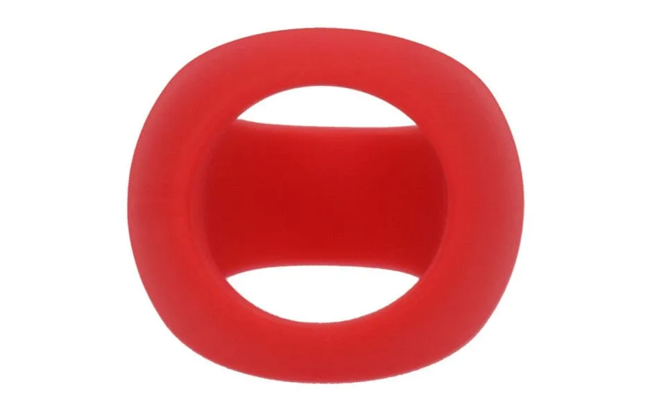 Stirrup Silicone Cock Ring Crimson