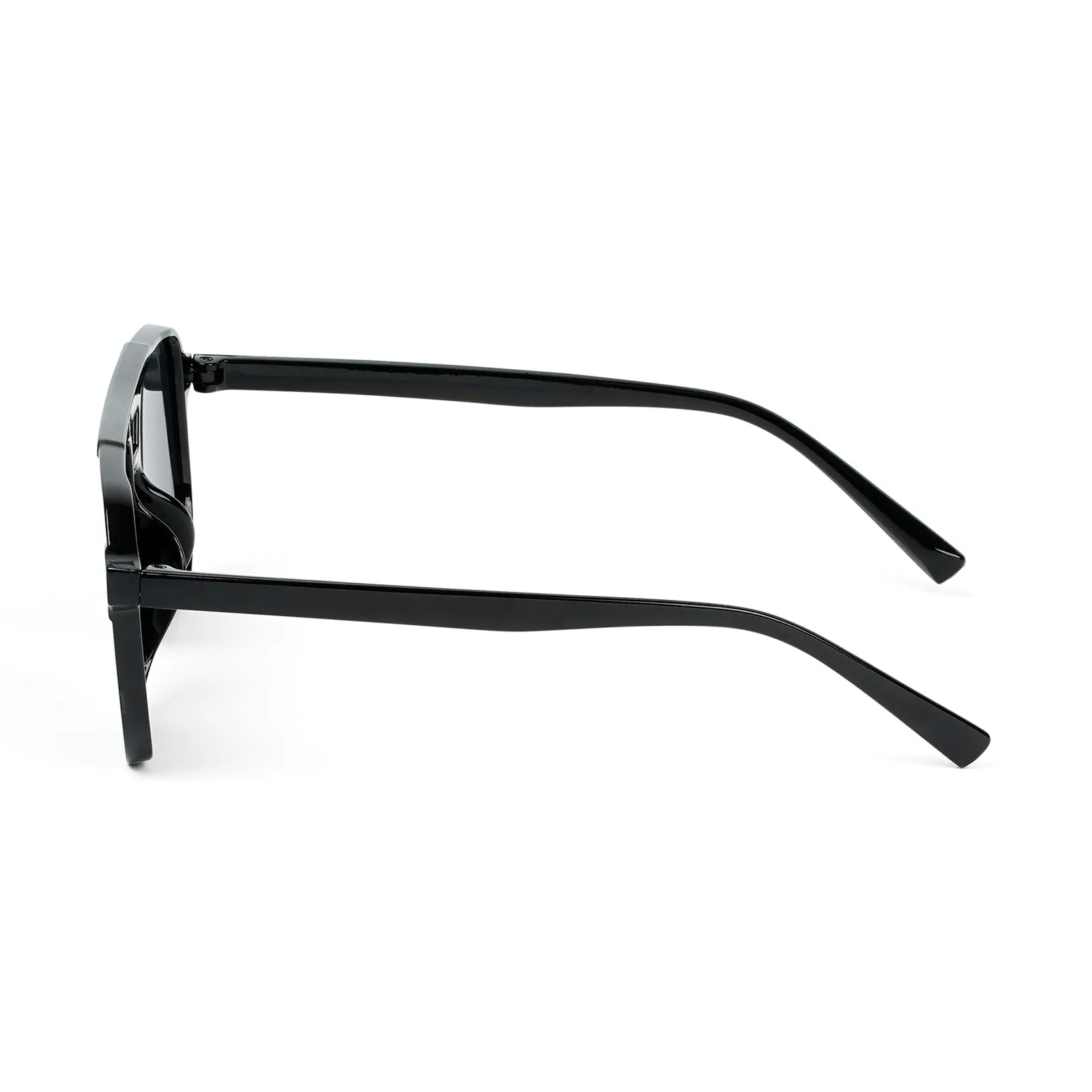 Urbana Black Rectangular Aviators