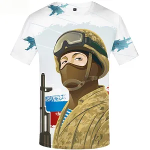 War T shirts Men Russia Tshirt Anime Military T-shirts Graphic Short Sleeve