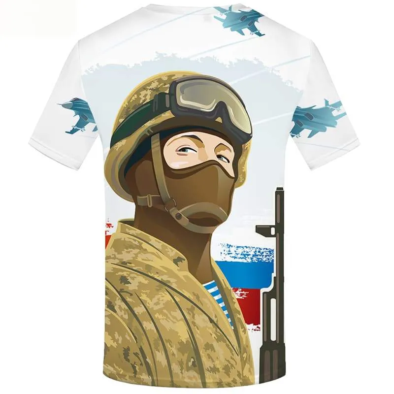 War T shirts Men Russia Tshirt Anime Military T-shirts Graphic Short Sleeve