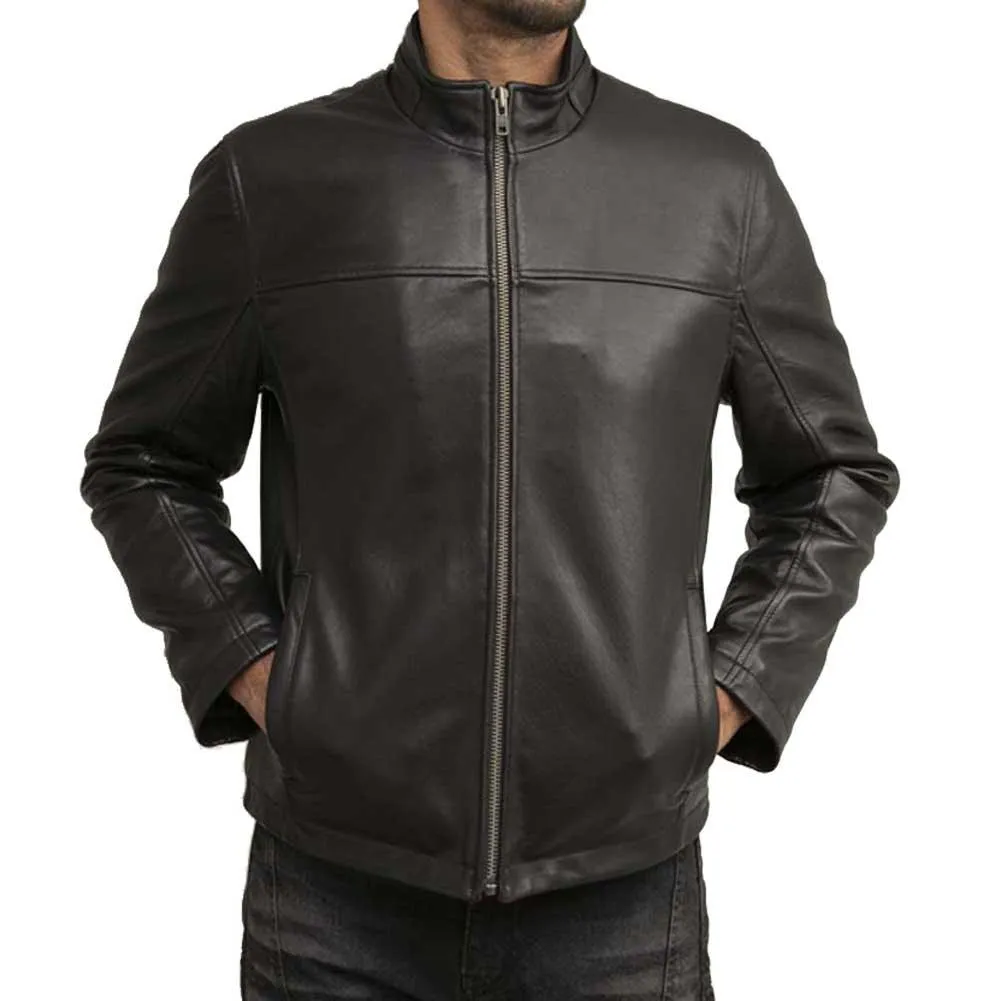 Whet Blu Mens Zain New Zealand Lambskin Cafe Jacket