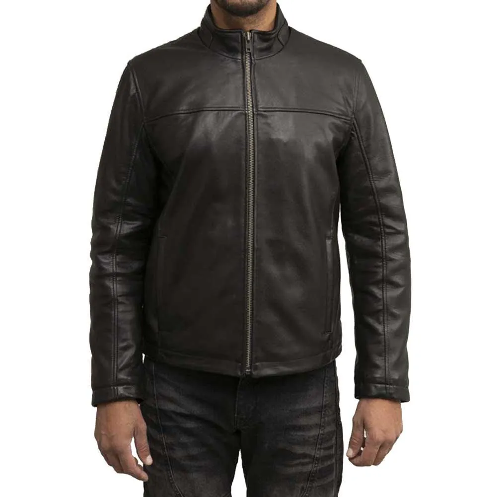 Whet Blu Mens Zain New Zealand Lambskin Cafe Jacket