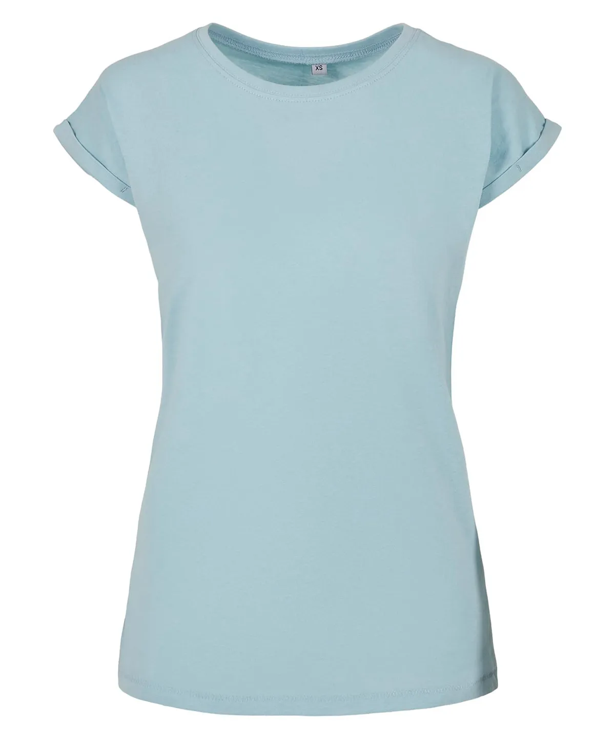 Womens extended shoulder tee | Ocean Blue