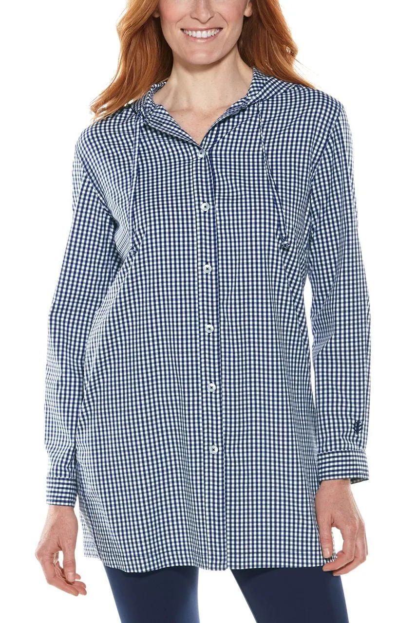 Women's Iztapa Beach Shirt | Navy Gingham