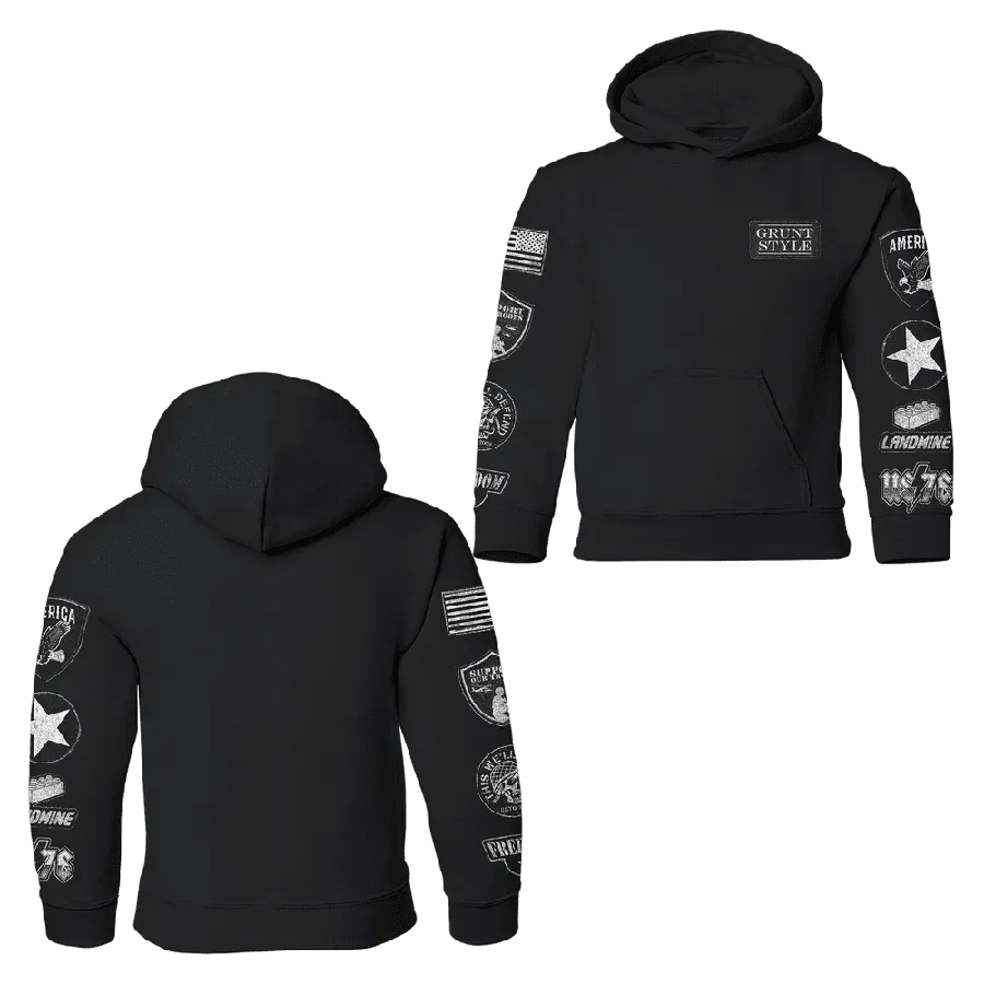 Youth Patch Hoodie - Black