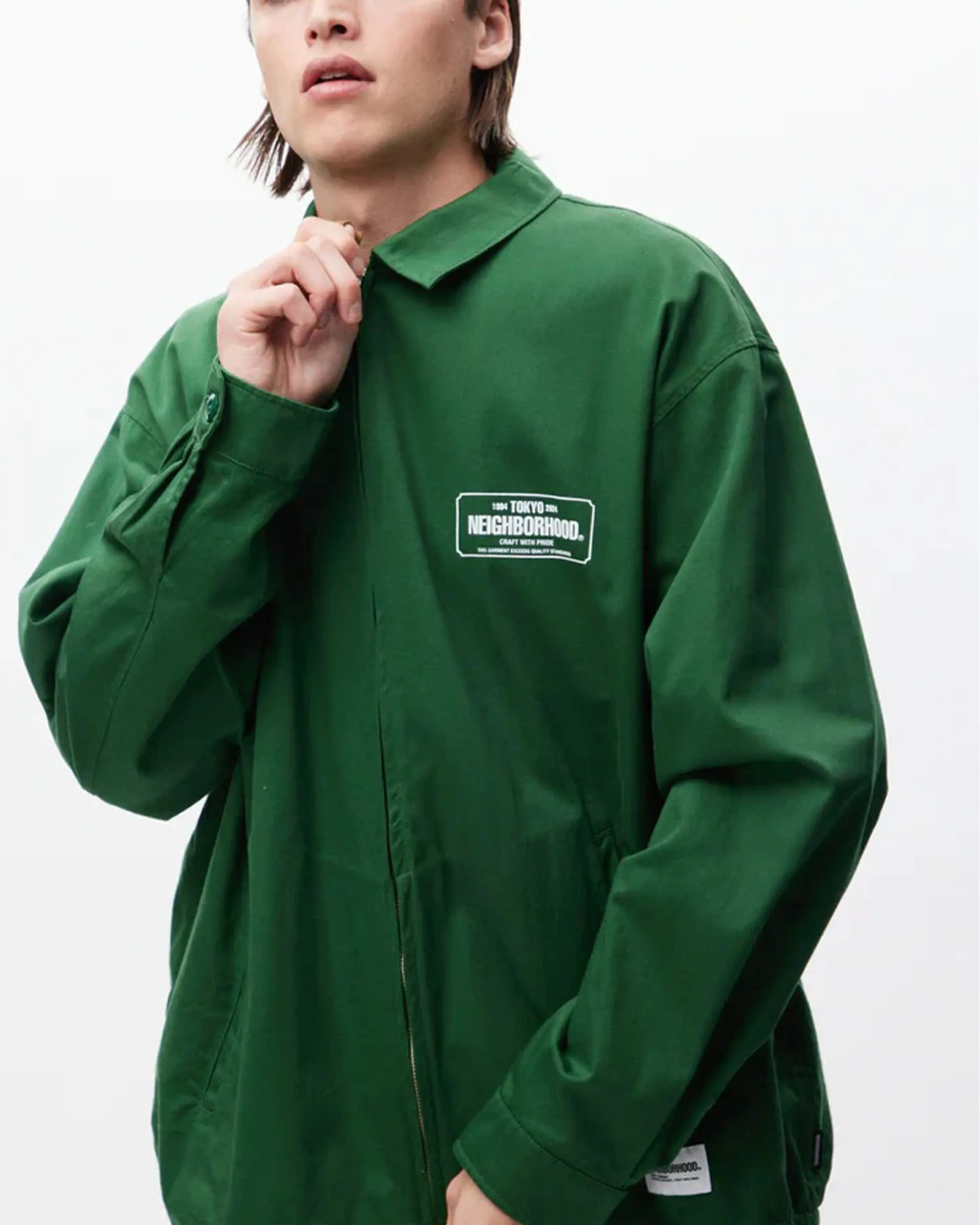 Zip Work Jacket - Green